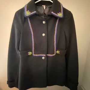 Free People Overcoat with design